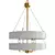 Nalia Gold Drum Chandelier 3D model small image 1