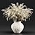 Concrete Vase Branch Bouquet Decor 3D model small image 3