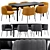 Modern Dining Chair and Table 3D model small image 1