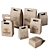 Pack of Paper Bags 3D model small image 3