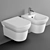 Nuie Clara Wall Hung Toilet 3D model small image 1