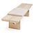 Poliform Nara Wooden Bench, Elegant 3D model small image 3