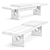 Poliform Nara Wooden Bench, Elegant 3D model small image 4