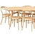  Modern Bamboo Dining Table Set 3D model small image 2