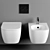 BagnoDesign Attache Wall Hung Toilet 3D model small image 2