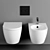 Modern Arezzo Wall Hung Toilet 3D model small image 2