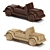 Handcrafted Wooden Car Model 3D model small image 2