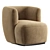 Cozy Bouclette Armchair 2015 3D model small image 1