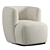 Cozy Bouclette Armchair 2015 3D model small image 2