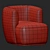 Cozy Bouclette Armchair 2015 3D model small image 3