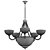 Elegant Nowodvorski Baron White Chandelier 3D model small image 2