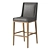 Sleek Leigh Armless Barstool 3D model small image 1