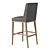 Sleek Leigh Armless Barstool 3D model small image 3