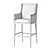 Sleek Modern RH Leigh Barstool 3D model small image 6