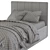 Modern Upholstered Bed 255 3D model small image 5
