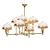 Copper Glass Chandelier Modern Design 3D model small image 1