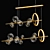 Elegant IONA Glass Metal Chandelier 3D model small image 3