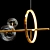 Elegant IONA Glass Metal Chandelier 3D model small image 4