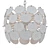 Sputnik Glass Lenz Chandelier 3D model small image 2