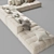 Uniqwa Denver Natural Sofa 3D model small image 5