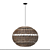 Handwoven Pendant Light, Adjustable Height 3D model small image 6