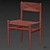 Rustic Woven Wood Chair Set 3D model small image 4