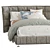 Elegant Upholstered Bed 256 3D model small image 4