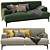 Modern Design 2-Seater Sofa 3D model small image 2