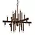 Elegant 24-Light Bronze Chandelier 3D model small image 1