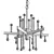 Elegant 24-Light Bronze Chandelier 3D model small image 2