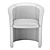 Elegant Visionnaire Carmen Padded Chair 3D model small image 3