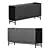 Halifax Black Sideboard Metal Legs 3D model small image 1