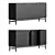 Halifax Black Sideboard Metal Legs 3D model small image 3