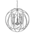 Metal Cage Chandelier Light 3D model small image 6