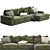Kai 3-Seat Chaise Lounger 3D model small image 3