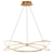 Ethereal Gold LED Ring Chandelier 3D model small image 1