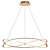 Ethereal Gold LED Ring Chandelier 3D model small image 2