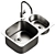 KOHLER UNDERTONE Sink Set -2 3D model small image 3