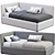 Modern Single Bed by Bonaldo 3D model small image 2