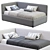 Modern Single Bed by Bonaldo 3D model small image 3