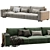 Modern Turner 3-Seat Sofa Renderized 3D model small image 2