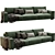 Modern Turner 3-Seat Sofa Renderized 3D model small image 3