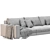Modern Turner 3-Seat Sofa Renderized 3D model small image 4