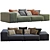 Modern Modular Sofa Living Divani 3D model small image 3