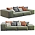 Modern Modular Sofa Living Divani 3D model small image 4