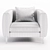 Modern Barlow Armchair Design 3D model small image 5