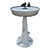 Geometry Spline Bird Bath Fountain 3D model small image 5