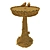 Geometry Spline Bird Bath Fountain 3D model small image 6