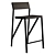 Sleek Noir Barstool, Modern Design 3D model small image 1