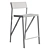 Sleek Noir Barstool, Modern Design 3D model small image 3